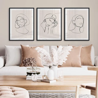 Poster NKTN - Line Art - Vrouw met Bril 