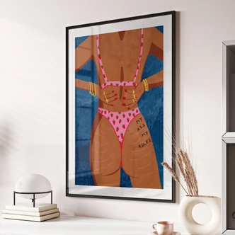 Poster Mijn kont mijn regels | Feminisme - Oltmanns 