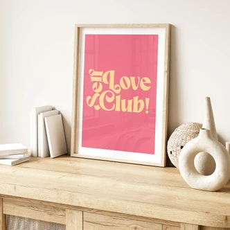Poster Self Love Club Roze - Afdrukken door Ayleen 