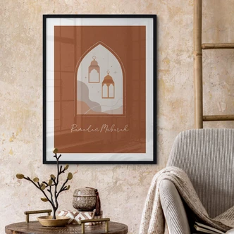 Poster Lanternes du Ramadan Moubarak 