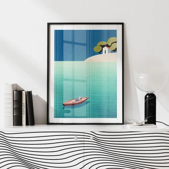 Póster Siesta en verano - Ríos 