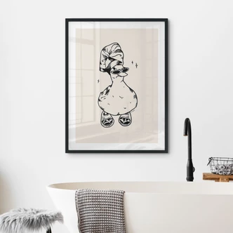 Poster Coole Spa-Ente mit Sonnenbrille - Royle 