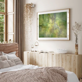 Poster Farbenspiel aus Goldgrün - Schmucker 