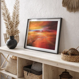 Póster Paisaje otoñal a la luz del atardecer - Schmucker 