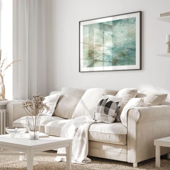 Poster Salbeigrünes Nebellicht - Schmucker 