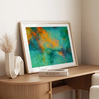Poster Turquoise aurora borealis - Schmucker 