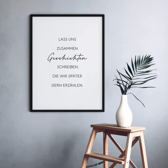 Poster Lass uns Geschichten schreiben 