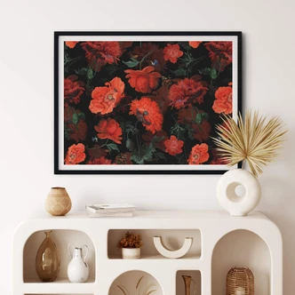Poster UN Designs - Red Flowers 