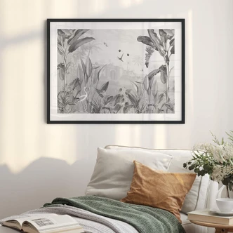 Poster Sir Edward - Botanisch zwart-wit 