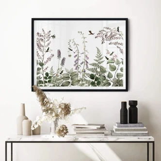 Poster Sir Edward - Kolibris im Garten 