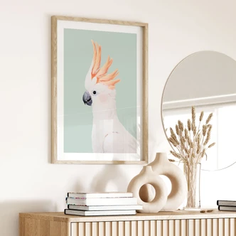 Plakat portret różowego kakadu - Sisi & Seb 