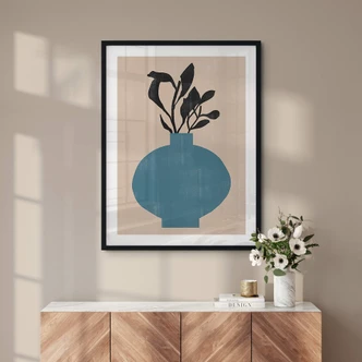 Poster The Miuus Studio - Blaue Kugelvase 