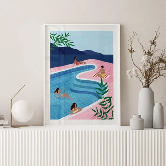 Poster Relaxing by the pool - Tomljanovic Poster Relaxing by the pool - Tomljanovic
