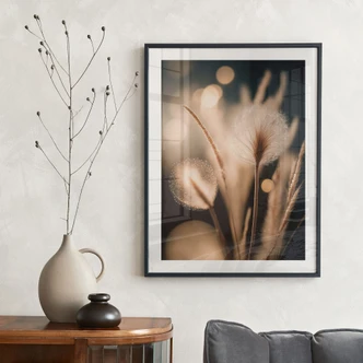 Póster Boho hierbas en luz dorada - Treechild 