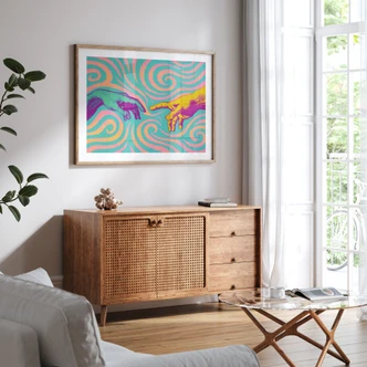 Poster De Schepping - Michelangelo geïnspireerd - Treechild 