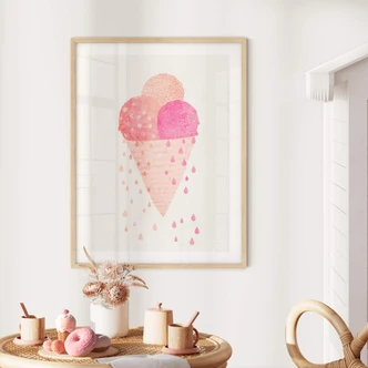 Poster Treechild - Tre skopor glass på sommaren 