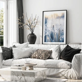 Poster met fonkelende paardenbloemen - Treechild 