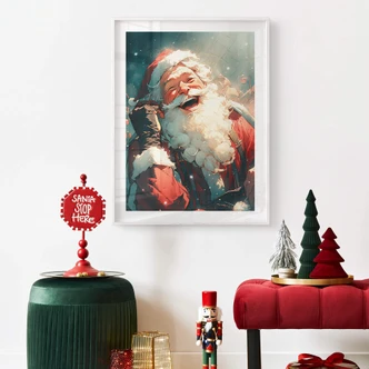 Poster Laughing Father Christmas - Treechild 