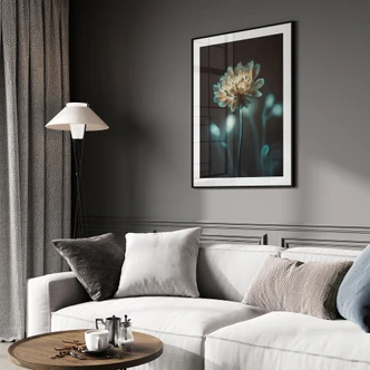 Poster met stralend bloemenhart - Treechild 