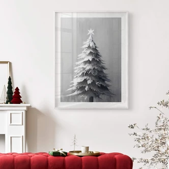 Poster Snow Covered Christmas Tree - Treechild 
