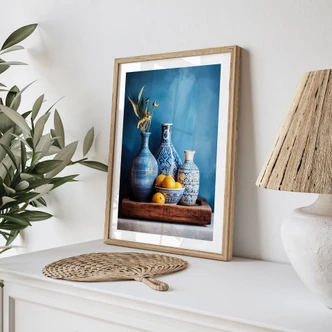 Poster stilleven met vazen en citroenen - Treechild Poster stilleven met vazen en citroenen - Treechild