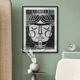 Poster Träumende Frida Illustration - Treechild 