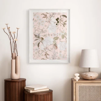 Póster boho ilustración con flores y frutas - UN Designs 