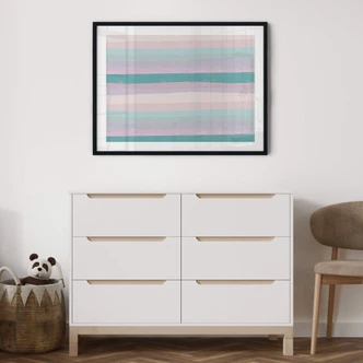 Póster de rayas abstractas - Ligereza de colores - uplusmestudio 