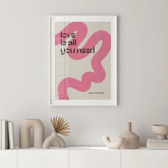 Poster Liefde is alles wat je nodig hebt - Volfova 