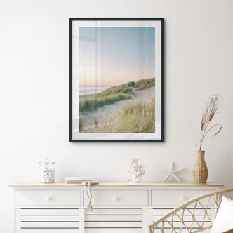 Poster Dünen an der holländischen Küste - Zwart 