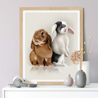 Poster Brown - Bunny Love Poster Brown - Bunny Love