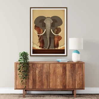 Poster Braun - Elephants 
