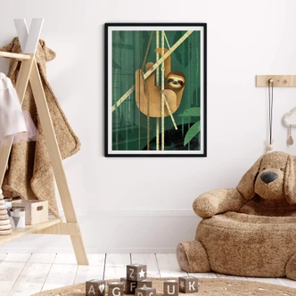 Poster Braun - Faultier 