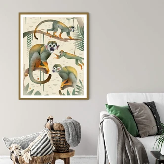 Poster Braun - Squirrel Monkeys 