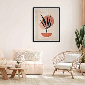 Plakat Abstract Plant - Kubistika - Kopenhaga 