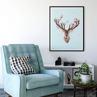 Poster Loose - Cherry Blossom Deer 