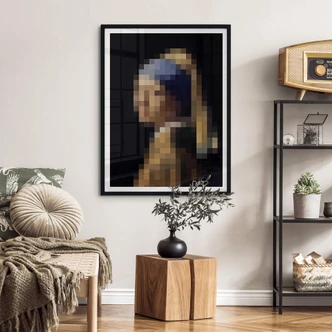 Poster Pixelart – Vermeer – Het meisje… 