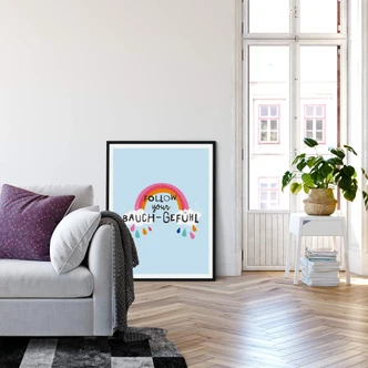 Plakat - H:)PPY LIFE - Follow you Bauchgefühl 