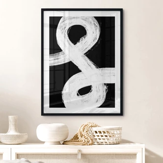 Poster 1X Studio - Zwart Wit Spel Abstract 