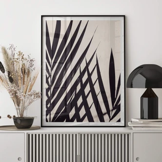 Poster 1X Studio - Zwart Palmblad 
