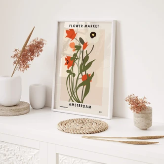 Poster NKTN - Flower Market Amsterdam 