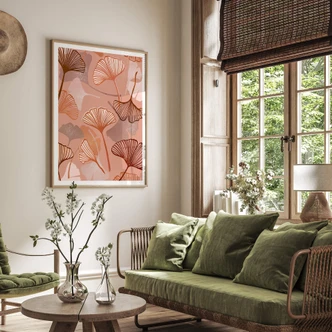 Poster Goed Blauw - Ginkgo 
