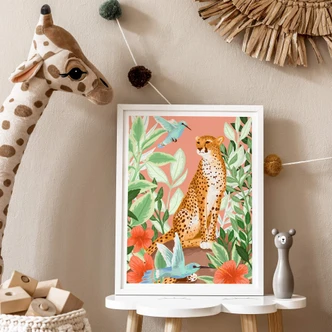 Poster Goed Blauw - Tropical Pink 