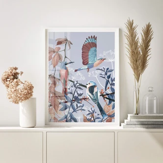 Poster Goed Blauw - Vogels in de Winter 