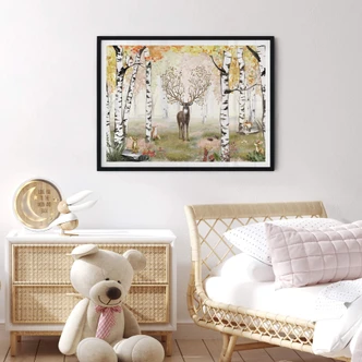 Poster Kikki Belle - Hirsch im Herbst 