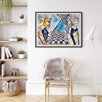 Poster Zamart - Zwei Schachspieler 