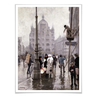 Plakat - Fischer - Selling flowers 