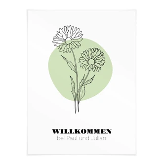 Personalisierbares Poster Monatsblume April 