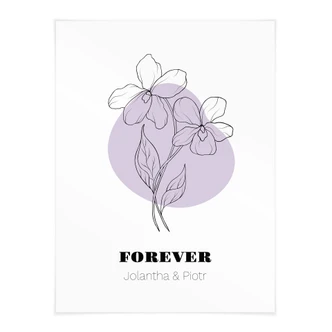 Personalisierbares Poster Monatsblume Februar 