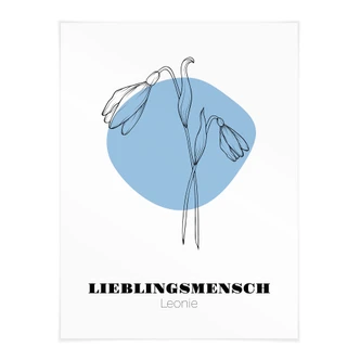 Personalisierbares Poster Monatsblume Januar 